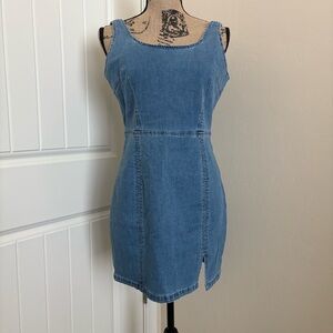 Light Blue Wash Denim Mini Dress